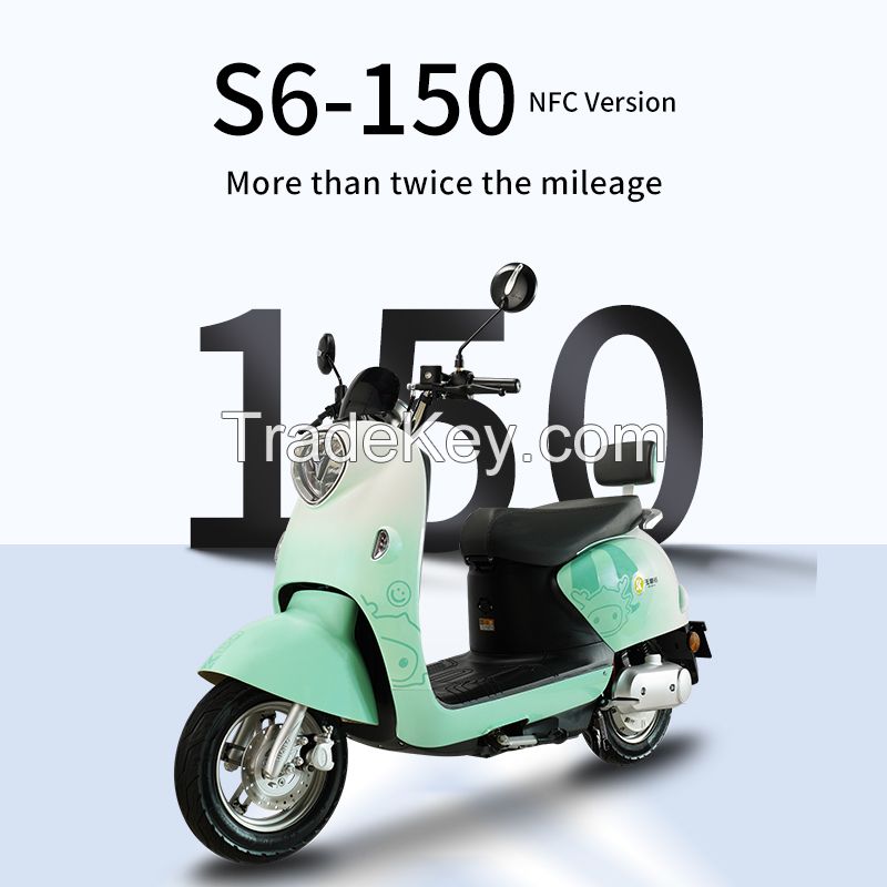 Electric motorcycles S6 gradient ultra-long battery life smart battery car commuter men and women commuter electric two-wheeled motorcycle four colors optional