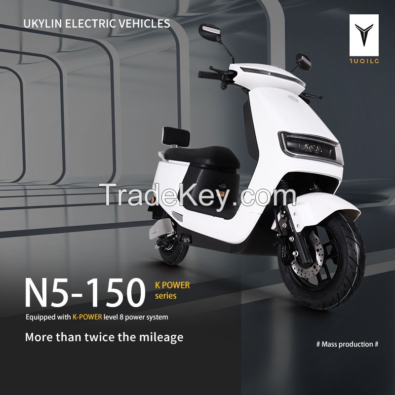 Electric motorcycles black K-N5 72V ultra-long battery life electric motorcycle intelligent anti-theft takeaway scooter for men and women green travel scooter