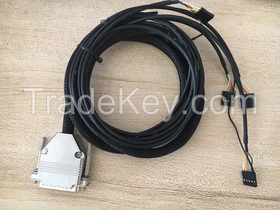 ODM OEM Custom Cable Assembly DB 25P Male Zinc TO OPEN, TRVV 24AWG Cable Assembly Harness for Robotics Automation use