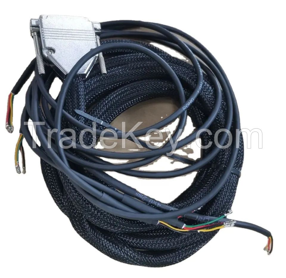 ODM OEM Custom Cable Assembly DB 25P Male Zinc TO OPEN, TRVV 24AWG Cable Assembly Harness for Robotics Automation use