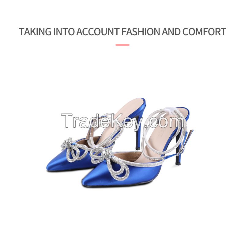 Sandal lady 2022 new fashion high-heeled shoes women's summer fashion wear single shoes fairy medium and thin heels women's sho (Reference Price)