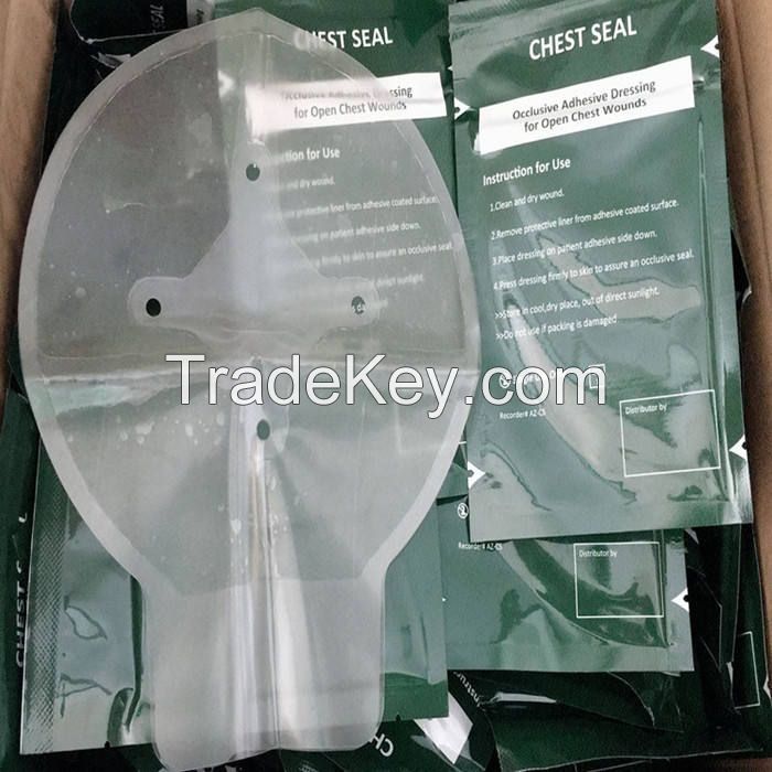 Chest seal vented or no vented 3 holes Emergency First Aid chest seals non vented Medical Tactical first aid vented chest seal IFAK