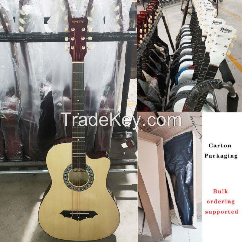 Wholesale musical instrument HEBIKUO Y-38C guitar 38 inch basswood plastic acoustic guitar