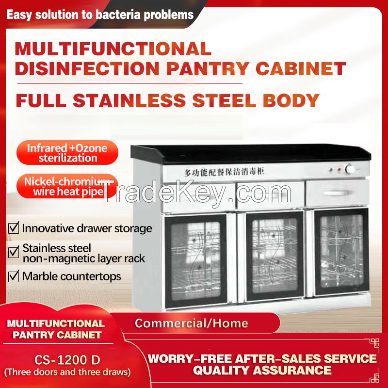 Multi-functional Sterilization Pantry Cabinet Double-door Vertical Disinfection Cupboard Tea 