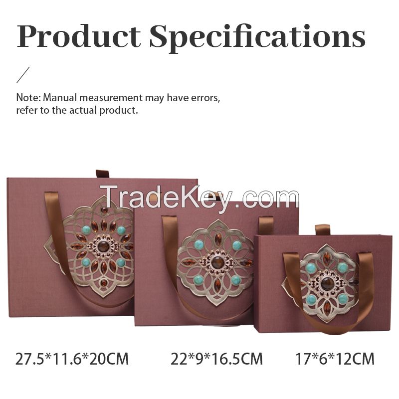 European and American Middle Eastern style festivals, weddings and other festivals and food packaging gift boxes, fashionable and atmospheric, can be used to package chocolate, candy, perfume, etc.