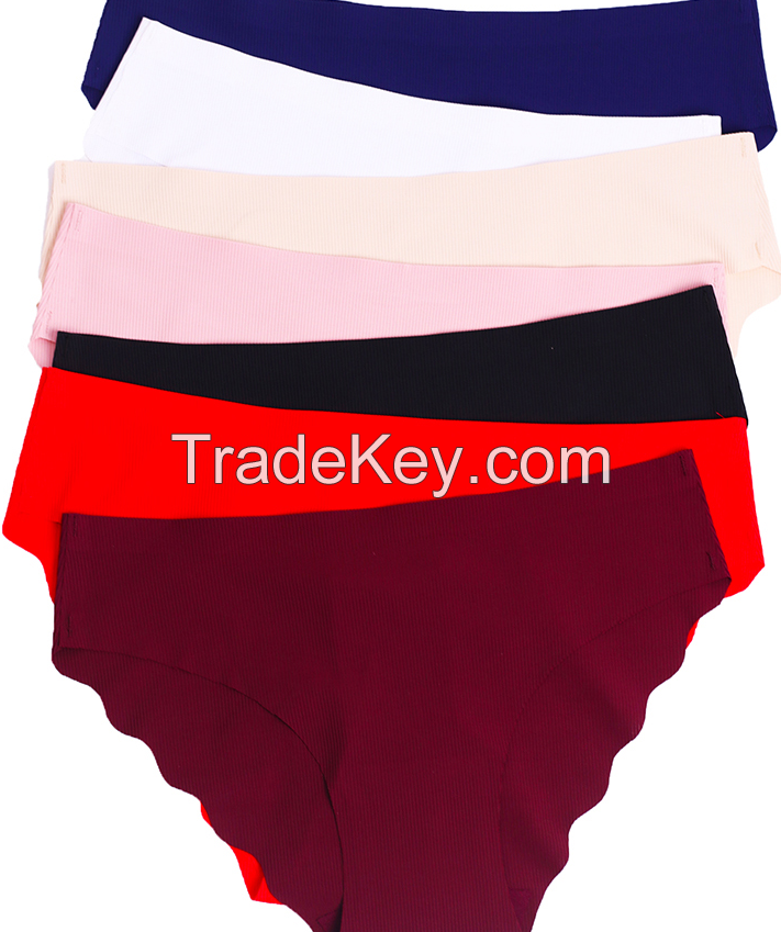 Ladies Simplicity Briefs Women Solid Color Seamless Breathable Underwear Panties