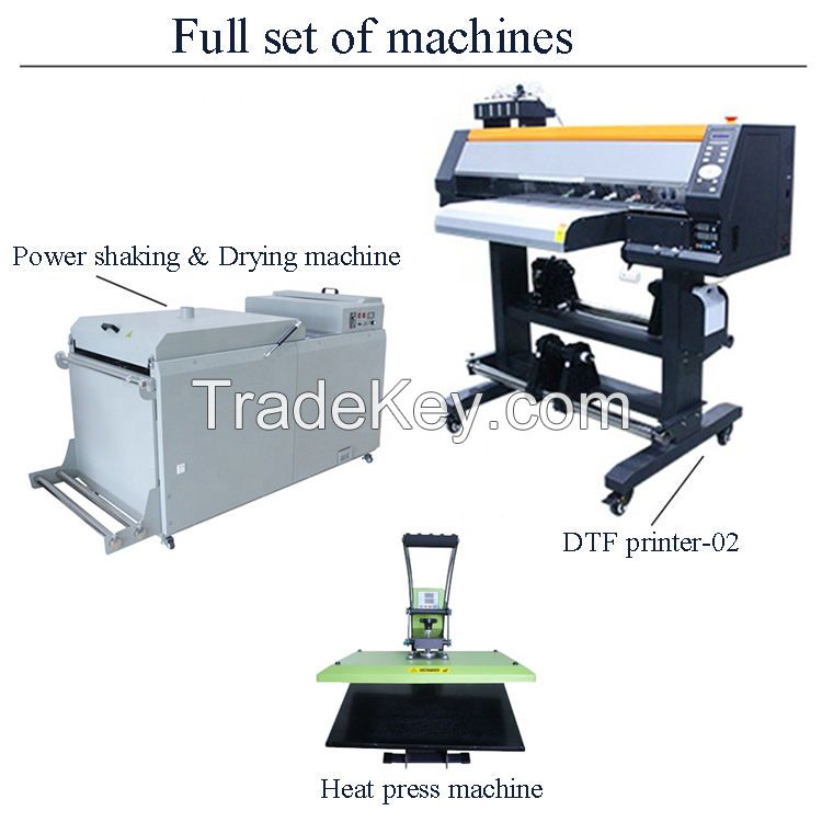 Greencolor High quality pet roll film A1 complete all in one dtf printer and powder shaker with software