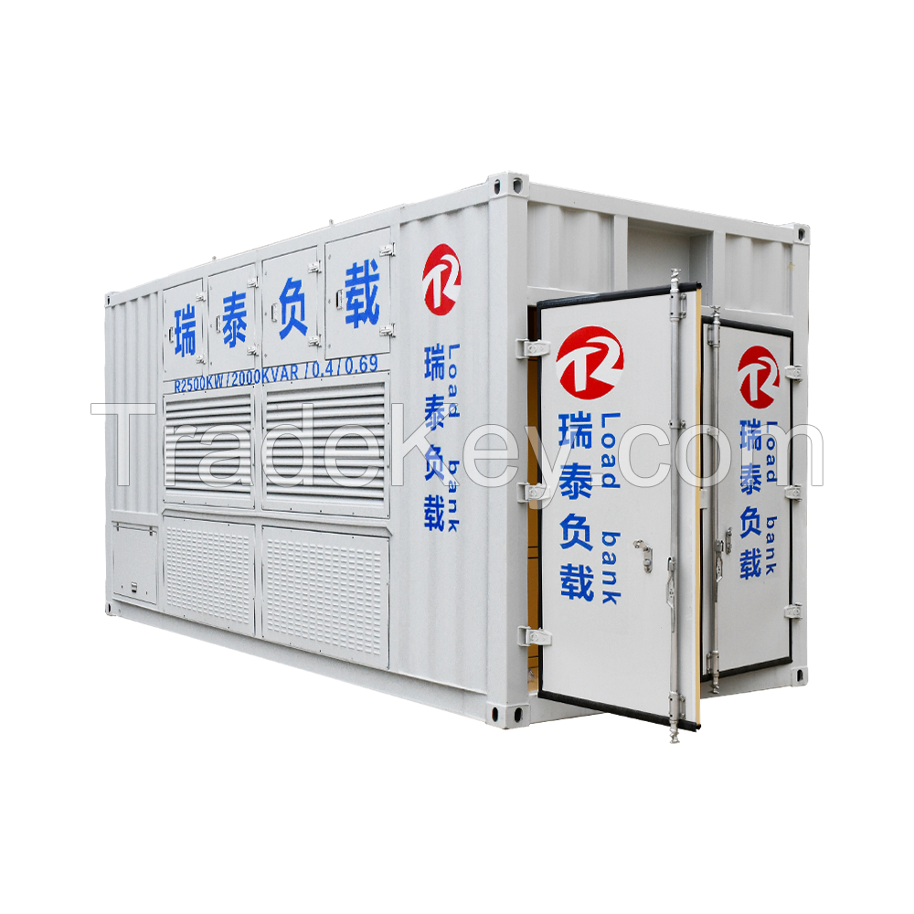 3125KVA/2500kW/2000kvar Air Cooled AC 3 Phase Resistive Inductive Load Bank for Generator UPS Power Plant Load Testing