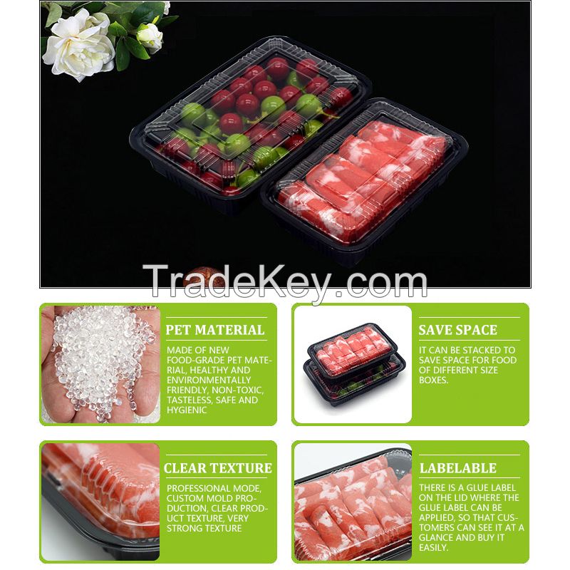 Disposable fruit box packaging box with lid fresh fruit cutting plate platter box plastic fruit plate (the price and style are subject to contact the seller)