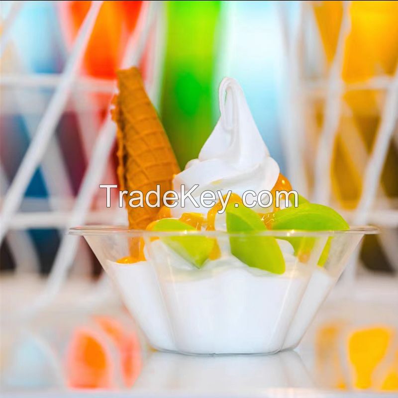 Disposable plastic ice cream plum bowl sand ice cup cotton ice bowl shaved ice bowl 100 pieces