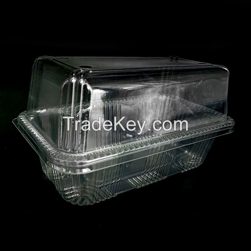 GANXIN food grade disposable supermarket fresh tray transparent plastic fruit and vegetable box tray vegetable and fruit packaging fresh-keeping box