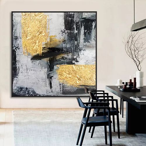 100% Hand-painted Abstract Canvas Oil Painting Living Room Decoration