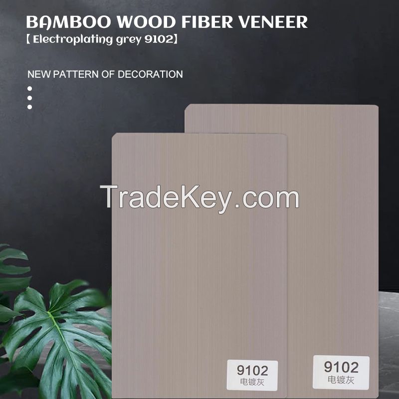 Can be customized bamboo wood panel interior decoration siding fiber panel electroplating gray 9102 (customized consulting seller)