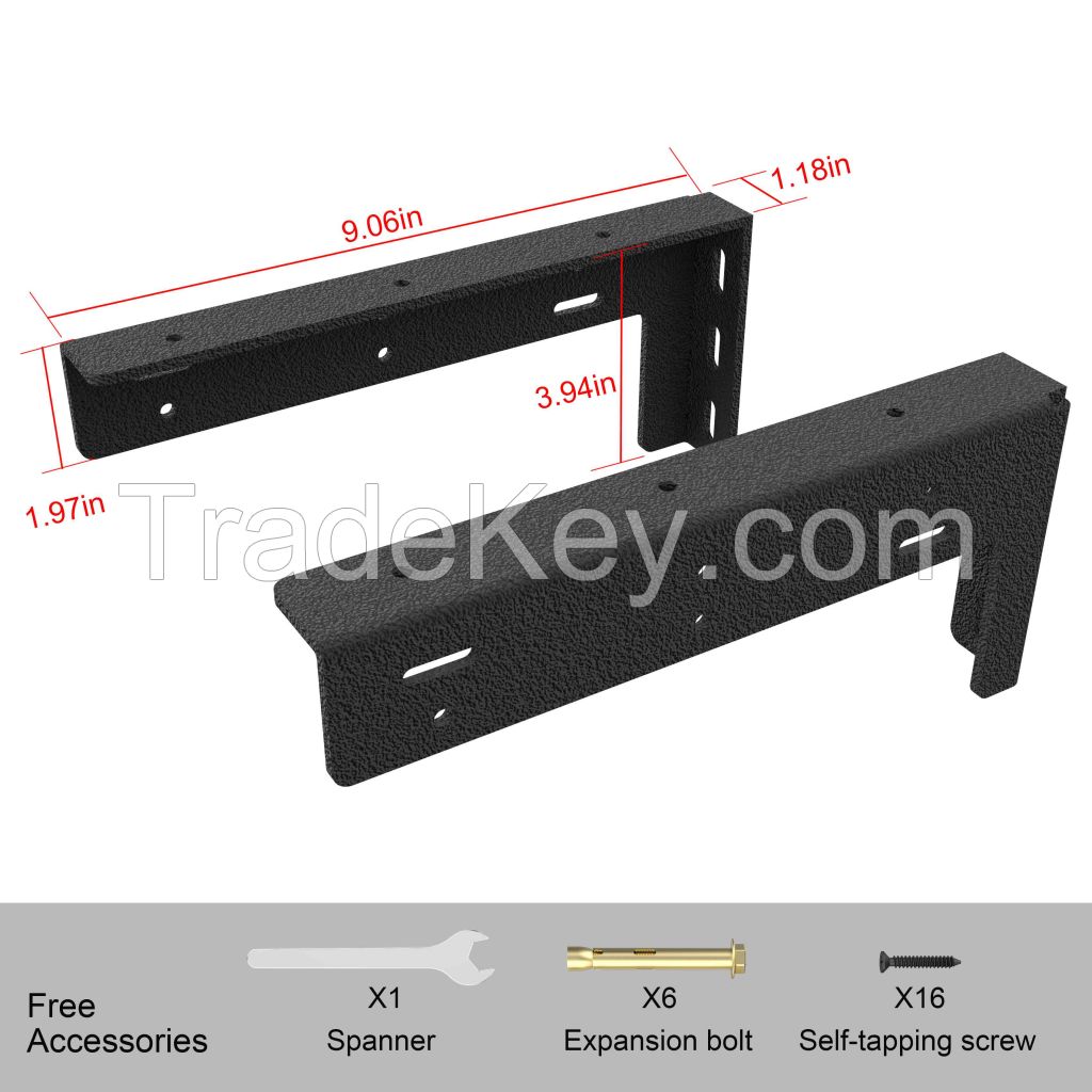Floating shelf bracket wall mounted rack Heavy duty shelves brackets