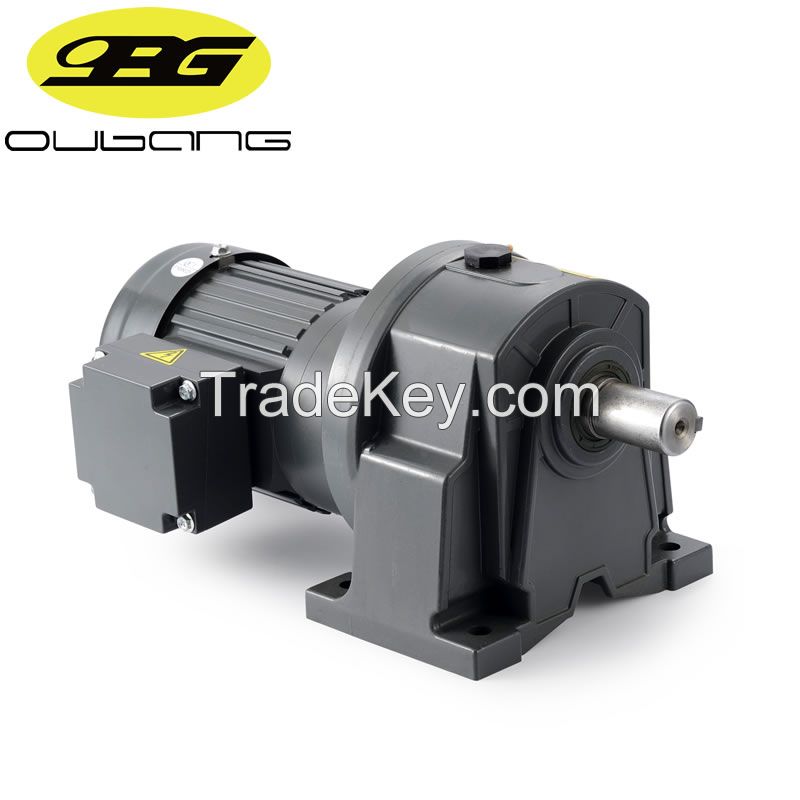 Foot Mount Shaft Dia 18mm 22mm 28mm 32mm 40mm 50mm 100W to 3700W 3 Phase Helical Small AC Electric Gear Motor