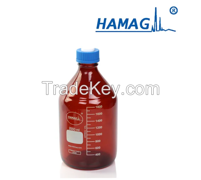 Hamag brand G45 reagent bottle 2000mL clear reagent bottle with scale