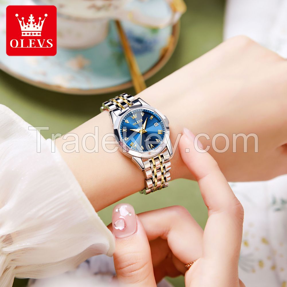 OLEVS 9931 New Watch women Business Quartz Watches Ladies Luxury Female Wrist Watch Girl Clock Rose Gold Women