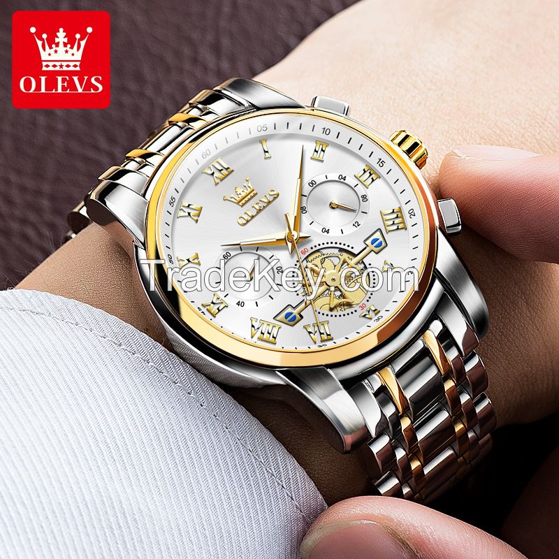 OLEVS 2859 Quartz Wristwatch Fashion Business Men&#039;s Stainless Steel  Watch Masculino Watch OEM LOGO