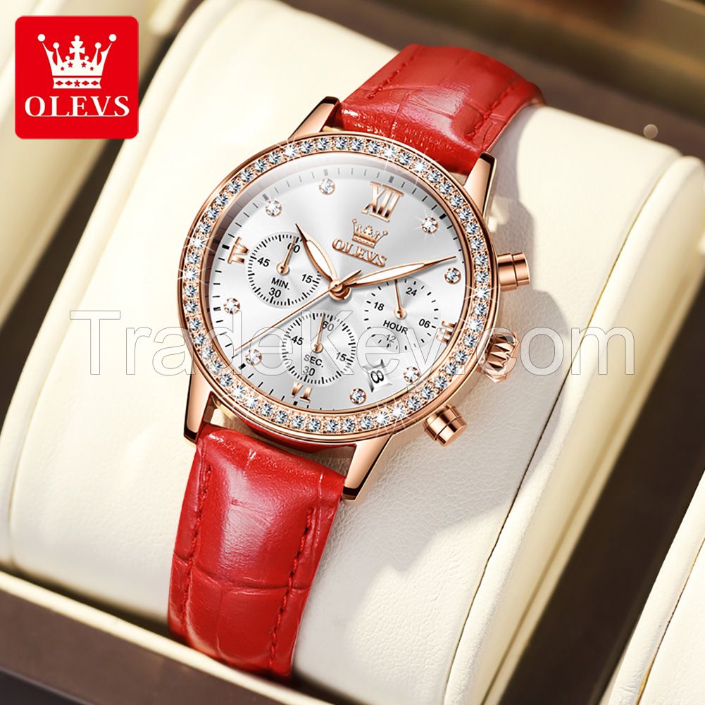 OLEVS 9933 Watch For lady fashion luxury Quartz China Movement waterproof custom women watch in China factory