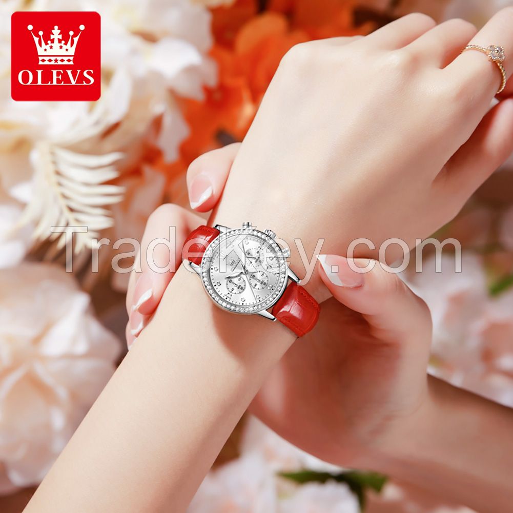 OLEVS 9933 Watch For lady fashion luxury Quartz China Movement waterproof custom women watch in China factory