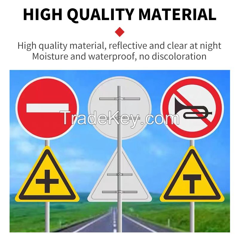 Road Warning Sign, Aluminum Plate + Reflective Film (Support Customization)