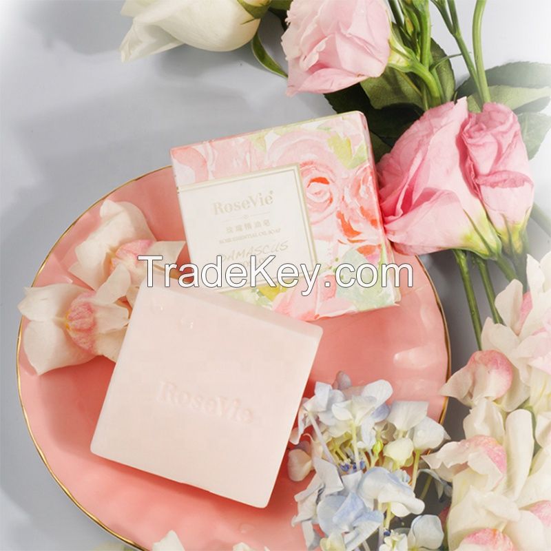 Rosevie Rose Essential Oil Soap 100g deeply penetrates into the skin to clean, gently moisturize