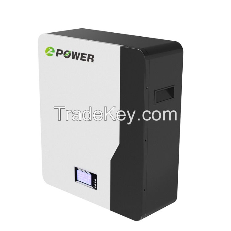 Customizable Power Wall Lifepo4 Battery Packs 5kwh 51.2v Home Energy Storage System 100ah Wall Mounted Energy Storage Battery