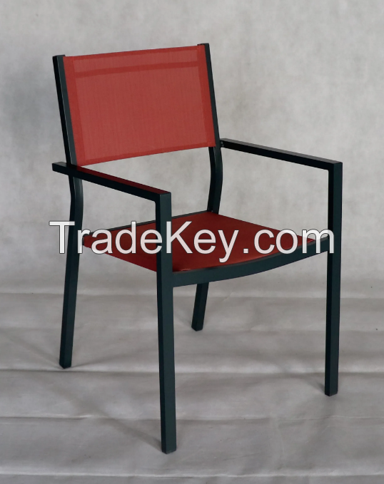 2023 hot sale outdoor aluminum stacking patio chair sale Jinhua factory offer directly