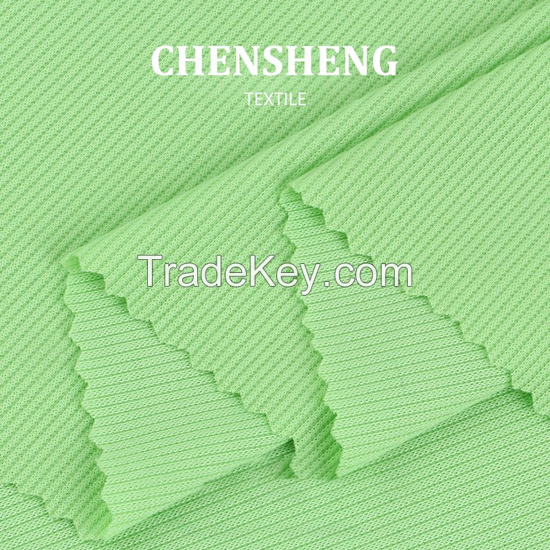 When the 2*2 short polyester rib fabric is used for the neckline and cuffs of the clothes, it is not easy to deform