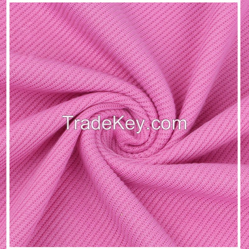 When the 2*2 short polyester rib fabric is used for the neckline and cuffs of the clothes, it is not easy to deform