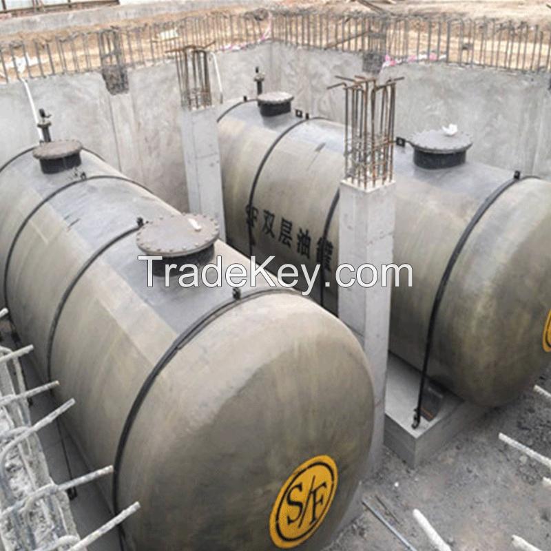 The appearance of the buried double-layer storage tank is made of glass fiber reinforced plastic, and the customized product is placed. Contact customer service