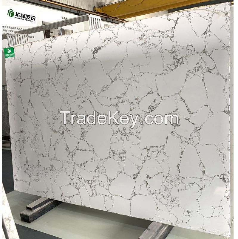 Artificial Arabescato white marble slab(Full body veins)