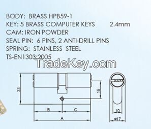 Euro Profile Brass Lock cylinder sub-mother pins