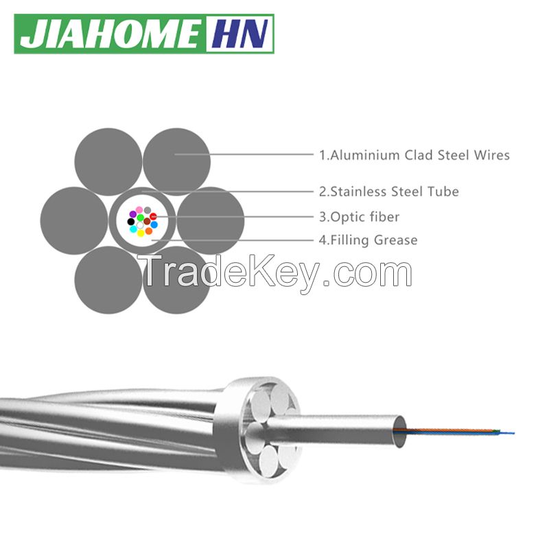 ALUMINUM CLAD STEEL TUBE CENTRAL OPGW CABLE