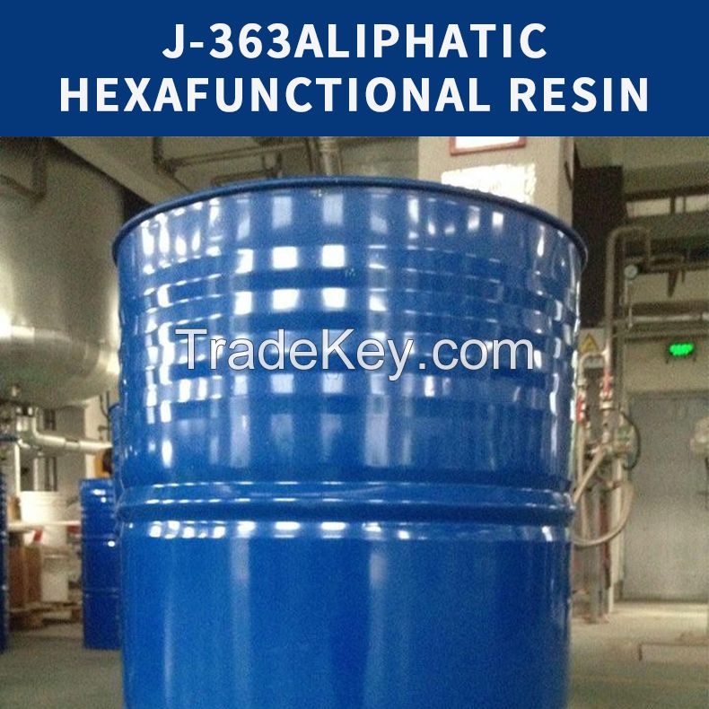  J-363 Aliphatic Six-Functional Resin Is Suitable for Spraying High-Grade Plastic Surface, In Various UV Inks & Coating