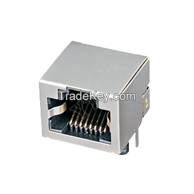 6563 Series RJ45 Network Socket/8p8c/Single Port/Shielded/Shrapnelless