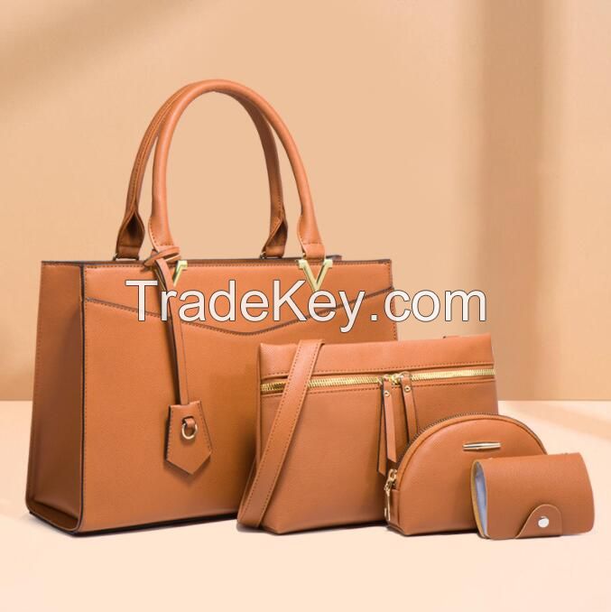 ISO BSCI custom logo pu leather designer handbags fashion luxury handbags sets for women tote bags ladies bags women handbags