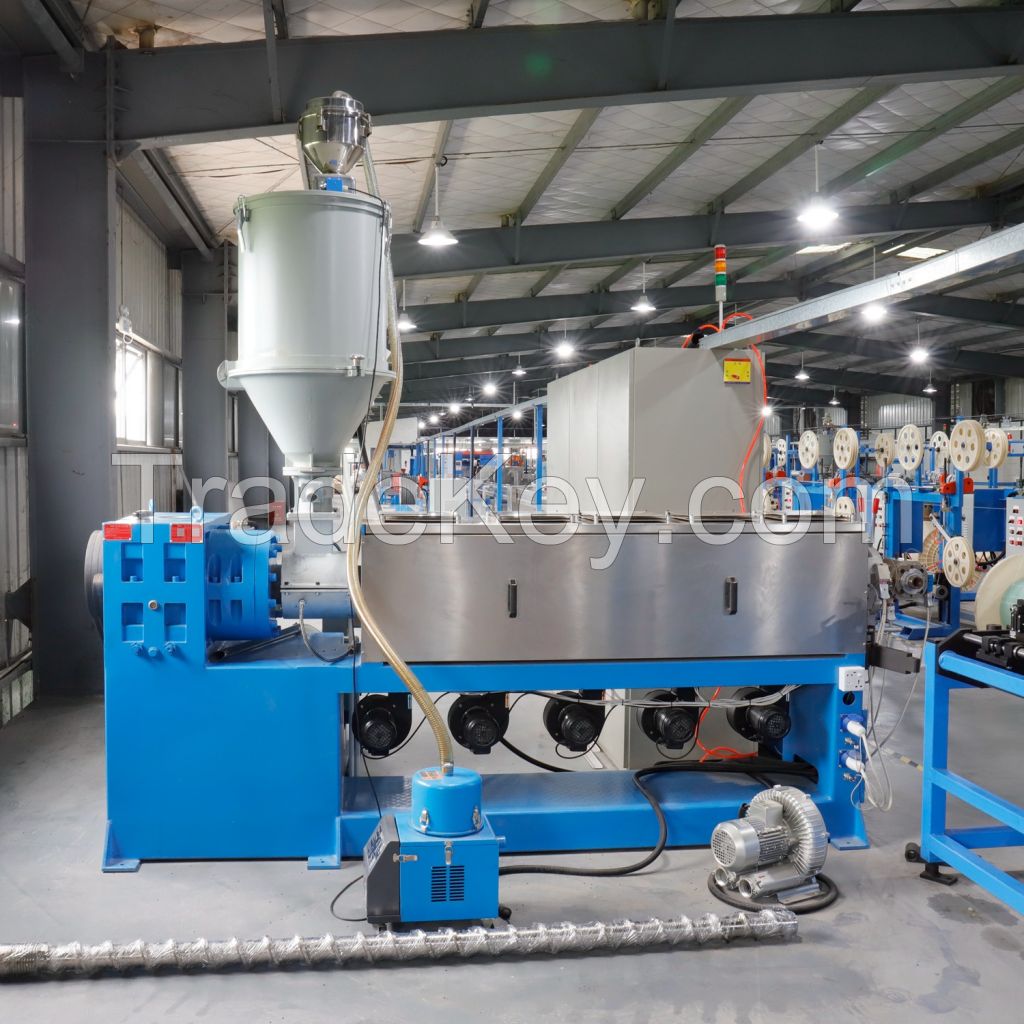 90MM High Speed Optical Fiber Cable Sheathing Extrusion Line