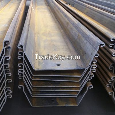 China Supplier Grade 390 Steel Sheet Pile Interlocking Sheets Z Type U Type JIS5528 / GB T20933-2014 Sheet Pile Hot Rolled Steel Sheet Pile