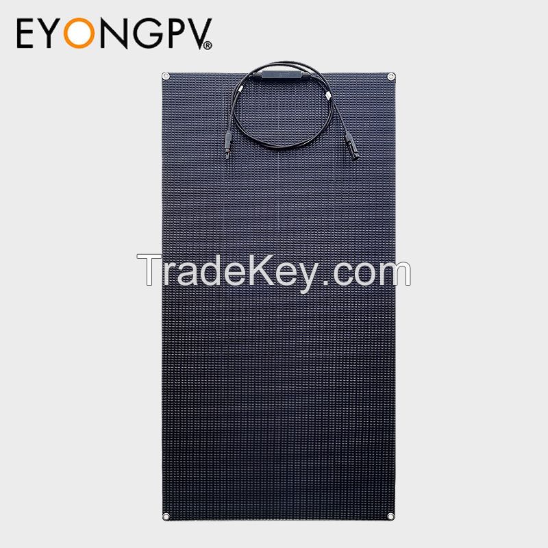 100W All Full Black Flexible Bendable Solar Panel
