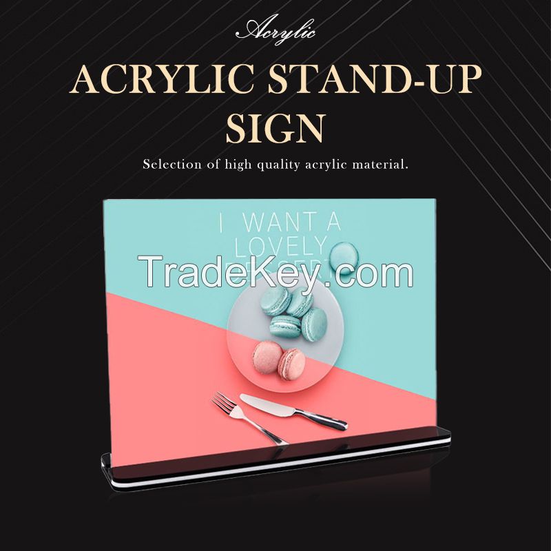 Senchun Acrylic Stand-up Sign Display Signage Restaurant Stand-up Sign Customized Products