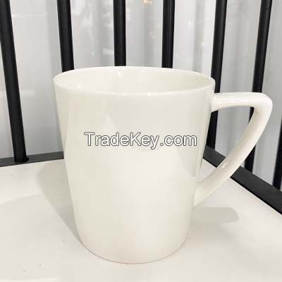 ceramic porcelain cup and saucer, white ceramic cups mugs