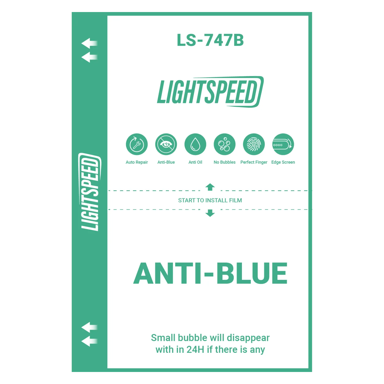 LS-747B Anti Blue-Ray Flexible Hydrogel Film 180MM*120MM