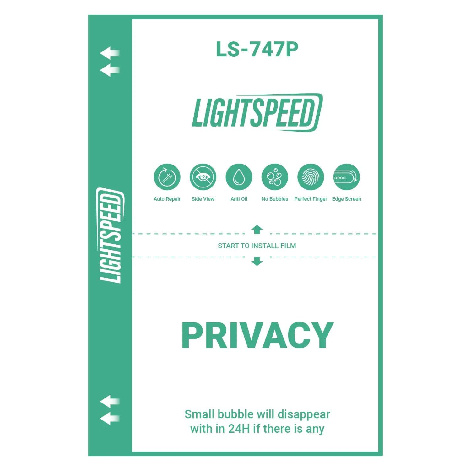 Lightspeed LS-747P Privacy Screen Protective Film 180MM*120MM