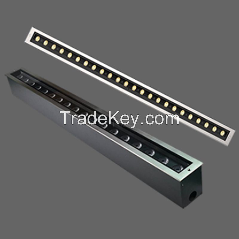 IP67 6W~72W LED Linear Inground Lights With Waterstop Connector