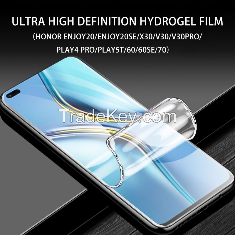 Suitable for HONOR/20 Enjoy 20se/X30/V30/V30PRO/PLAY4 PRO/PLAY5T/ 60/60SE/70 Ultra HD Eye Protection Anti-fingerprint Anti-scratch Mobile Phone Film Hydrogel Film