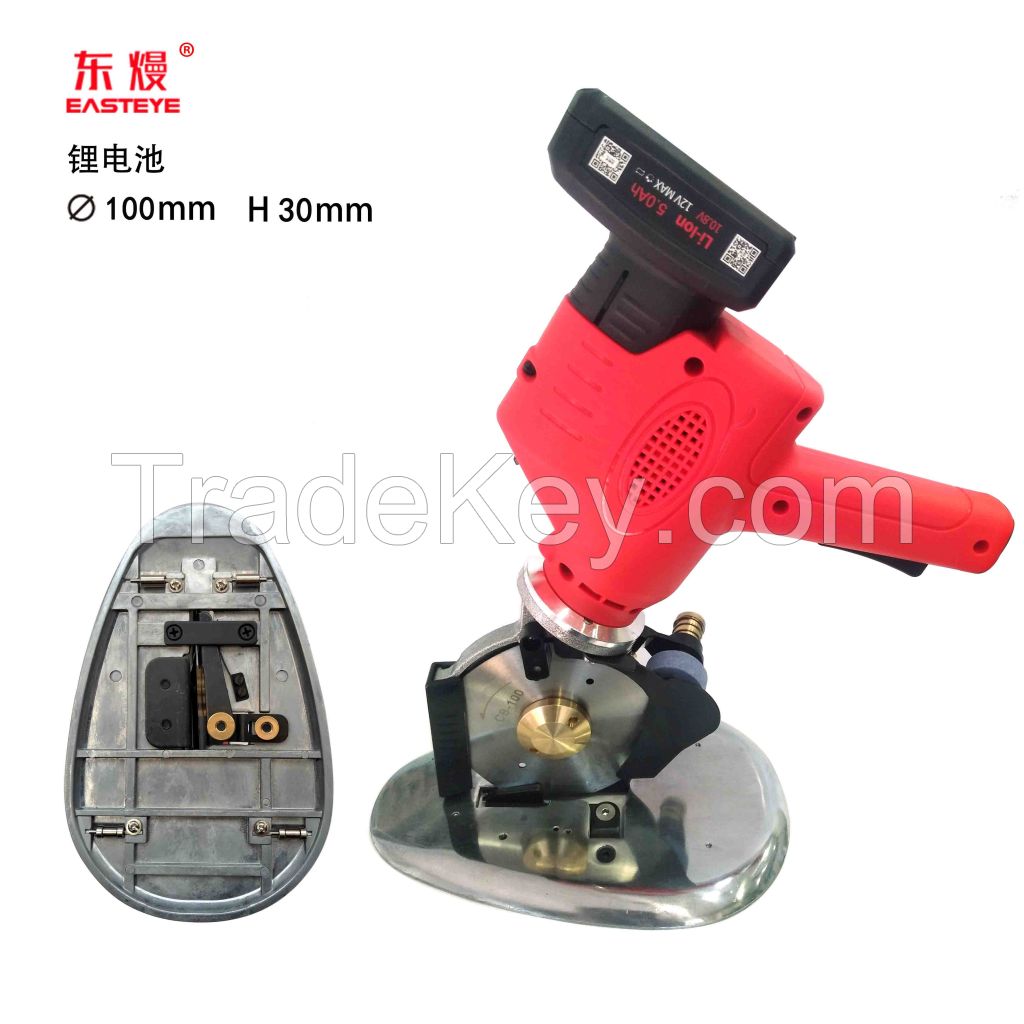 Easteye Factory OEM 125 mm Cordless Round Knife Cutter Cloth Cutting Machine with Battery