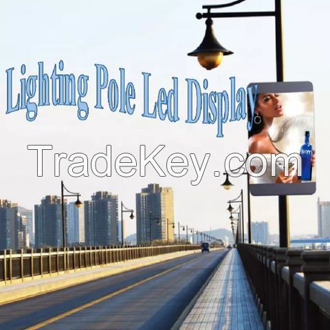 Lighting pole LED display