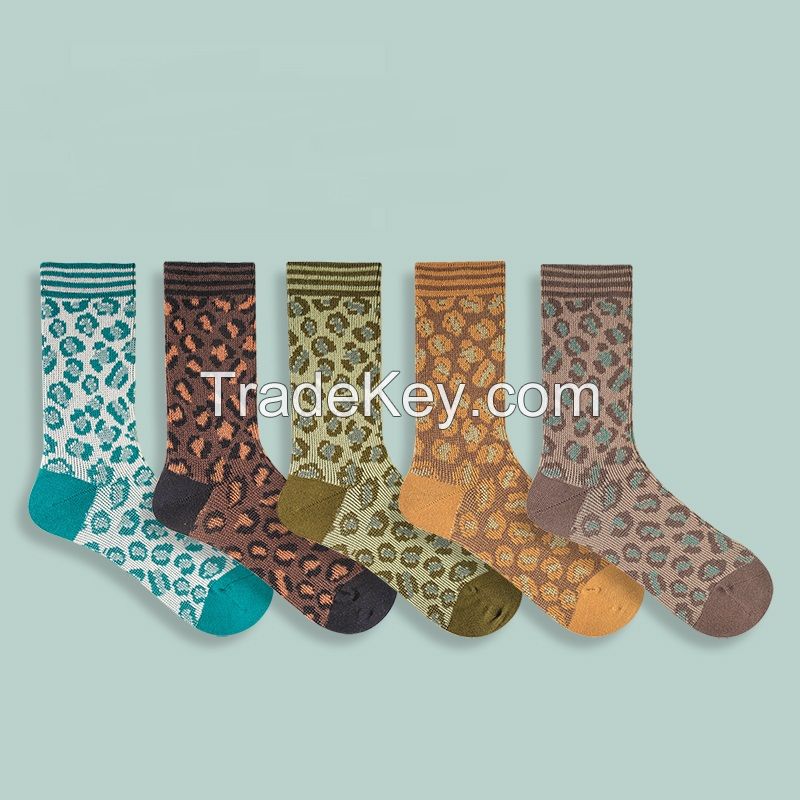 Colorful Spotted Cotton Crew Socks