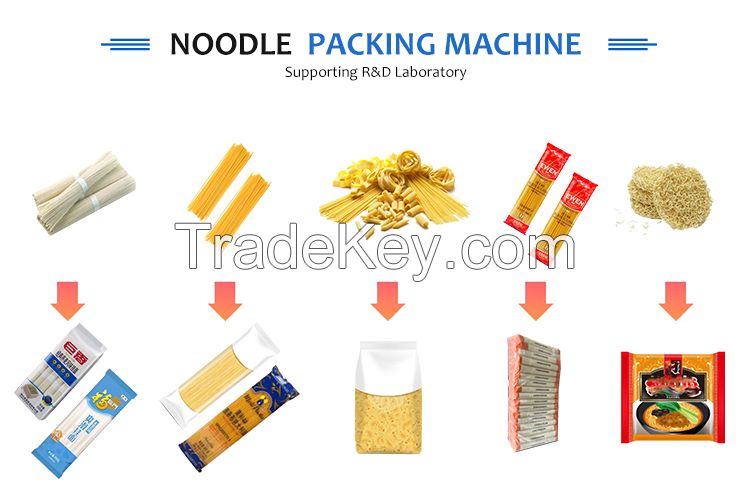 Automatic spaghetti weighing and packaging machine